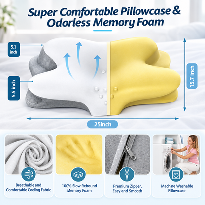 ZeroAche Premium Cervical Pillow – Spinal Alignment