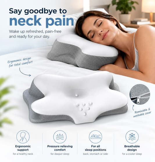 ZeroAche Premium Cervical Pillow – Spinal Alignment